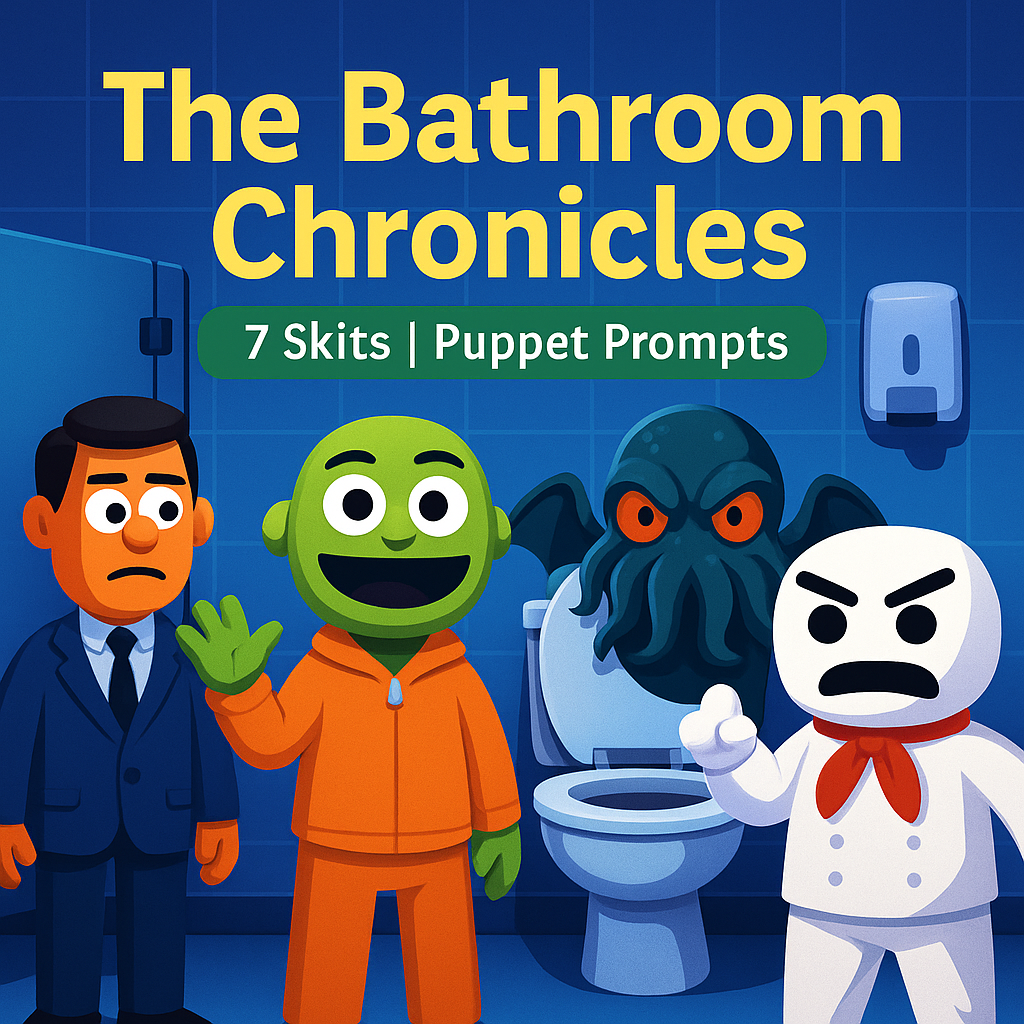 The Bathroom Chronicles Puppet Prompts – toilet humor comedy pack