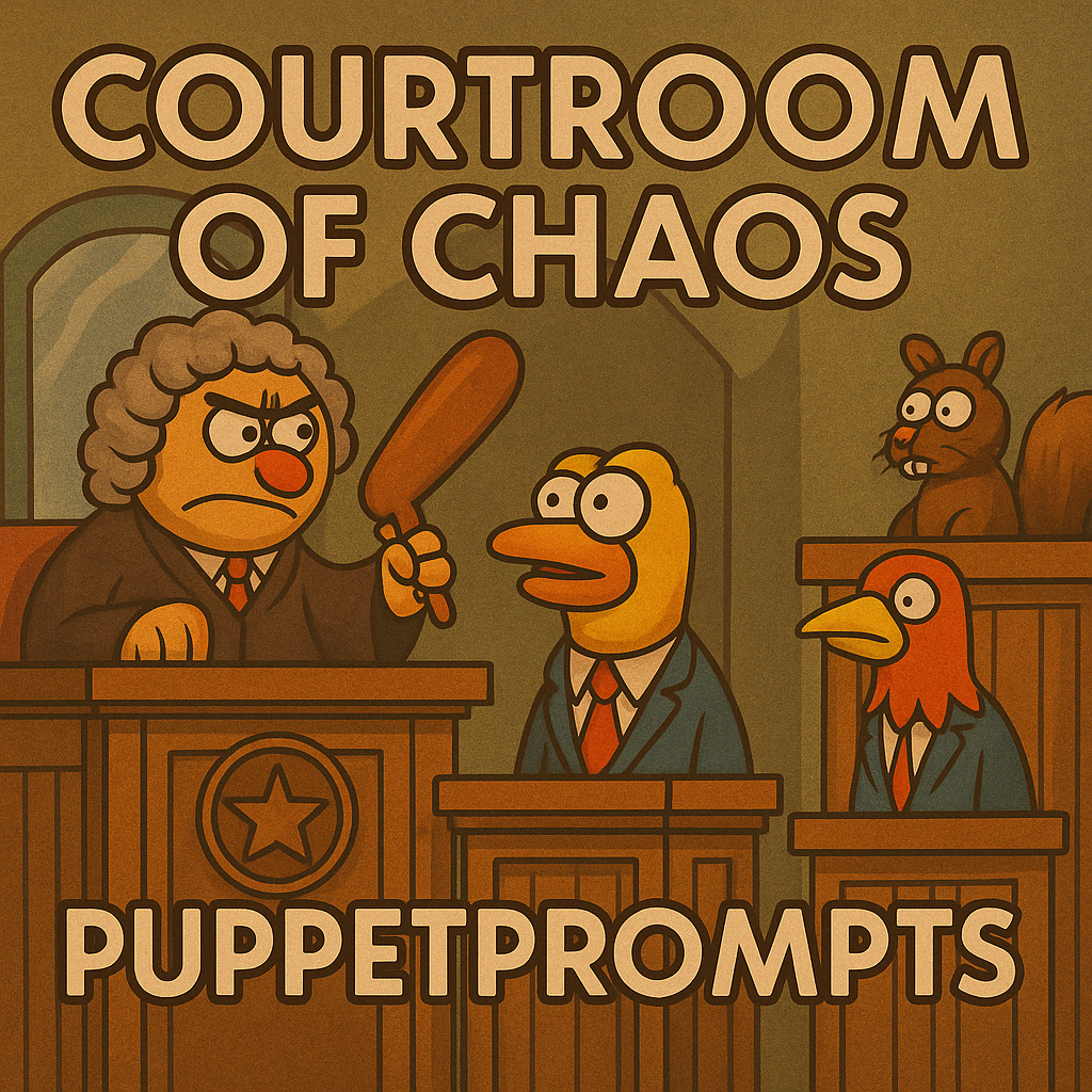 Courtroom of Chaos Puppet Prompts Pack – funny courtroom scene scripts